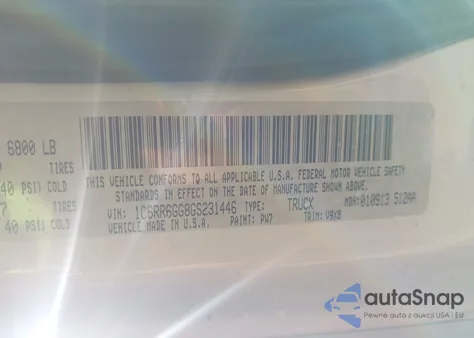 2016 Ram 1500 Slt из США, поврежденный, VIN 1C6RR6GG8GS231446